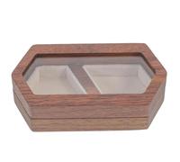 Wedding Ring Boxes for Ceremony, Wooden Double Ring Holder Box, Rustic Jewelry Storage for Bride Groom Engagement Vows Milestone Celebration Bridal Party and Special Occasion Keepsake