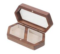 Wedding Ring Boxes, Wooden Double Rings Box, Elegant Desk Organizer, Rustic Keepsake Display for Engagement, Bridal Party, Groom Proposal, Anniversaries, Wife and Husband Ceremony Use