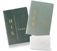 WeddingGiftsWedding Libri per i voti per lui e per lei, libri per i voti di matrimonio per sposi e sposo, accessori essenziali per matrimoni (TR-HH-Sage)