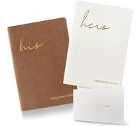 WeddingGiftsWedding Libro dei voti per lui e per lei, con morbida lamina d'oro incisa, accessori essenziali per matrimoni (XZ-HH-Terracotta)