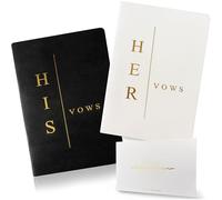 WeddingGiftsWedding Libro dei voti per lui e per lei, morbido al tatto, in lamina d'oro, per incisione, per matrimonio, accessori essenziali per matrimoni (TR-HH-nero)