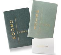 WeddingGiftsWedding Tr-GB-Sage, libri per promesse nuziali per lui e per lei, con scritta "Bride and Groom" (lingua italiana non garantita)
