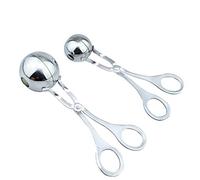 WedFeir - Pinze per torte e polpette, in acciaio inox, per pasta di biscotti, 3,5 cm e 4,5 cm, colore: argento