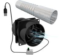 Wedhapy Aspiratore Portatile Con Tubo Flessibile Da 1 M Ventilatore USB Regolabile Fai-Da-Te Potente Aspiratore Motore Senza Spazzole 5 V 2a per Cucina, Bagno, Fumo