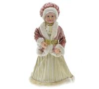 Wedhapy Babbo Natale Figure Ornamenti di Santa 17,7 Pollici Figure di Natale generiche realistiche di Natale Grazioso Ornamento per Le Bambole di Natale per Le Decorazioni Natalizie, Signora Claus