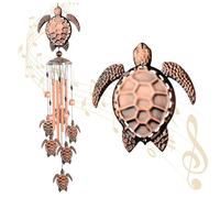 Wedhapy Campanella a in Metallo Campanella a da Giardino Esterno Tartaruga retrò da 35, 43 Pollici con campanelli e Ganci in Acciaio Inossidabile per la Decorazione della casa del Cortile del pati