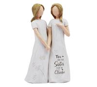 Wedhapy Compleanno della sorella Amicizia per donne Scolpito e dipinto a mano Compleanno della sorella - Sei tu che devo scegliere - Resina impermeabile Divertente per gli amici