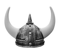 Wedhapy Elmo medievale Elmo vichingo Elmo medievale cornuto di Halloween Elmo vichingo Berserker Soldato Guerriero Cappello vichingo Sallet di plastica Costumi di Halloween per Halloween