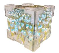 Wedhapy Lampada a Specchio 1 Set Grazioso cubo Forma Notte 4x4in Lampada Fai da Te 2 in 1 Infinito Romantico Fiore Decorativo Fiore Luce