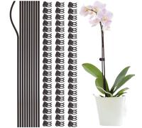 Wedhapy Pali per Piante 10 Bastoncini di Supporto per Piante con 60 Clip 16 Bastoncini Pieghevoli a Stelo Singolo Supporto Pali da Giardino Rivestiti in Plastica per Phalaenopsis