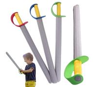 Wedhapy Spada da Pirata Spada in Schiuma per Bambini 4 Pezzi in Schiuma Eva Lunga 53 cm Giocattolo Sicuro Morbido Impermeabile Cosplay per Asilo Nido Oggetti di Scena per spettacoli