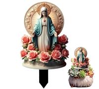 Wedhapy Statue della Vergine di Guadalupe Statue della Vergine di Guadalupe Statua di Statua Beata Maria acrilica Maria per la Decorazione di casa e