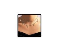 Wedity Boho Layered Star and Moon Collane Pentagram Pendente Girocollo Collana Crescent Collane Gioielli Regolabile per Donne Ragazze (argento 2 strati)