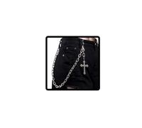 Wedity Collana gotica con ciondolo a forma di croce, collana per il corpo, accessorio alla moda unico, Standardgröße, lega, Non pietra preziosa