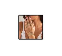 Wedity Gothic Butterfly Finger Braccialetti Finger Linked Braccialetto Punk Finger Catene Da Polso Anelli Halloween Body Accessory Gioielli per le Donne (Oro C)