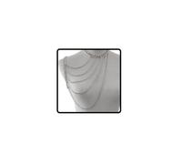 Wedity Sexy U-formed Nappe One-shoulder Body Chain Neck Chain Collana Accessori per il corpo Gioielli per le donne e le ragazze (Argento)