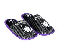 Wednesday Addams Mercoledì Pantofole Casa Antiscivolo per Ragazze e Adolescenti, Taglia EU 32/33