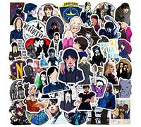 Wednesday adesivi Pack 50 pezzi per bottiglia d'acqua Laptop Car Skateboard Mens Cave Decor Adolescenti Adulti