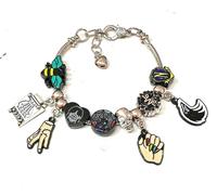 Wednesday Bracciale Mercoledì Addams Snake Metallo Nichel Free Mano Enid Addam