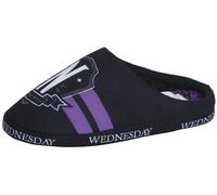 Wednesday Ciabatte per ragazze, ciabatte per adolescenti, Nevermore, scarpe da casa, Nero , 33 EU