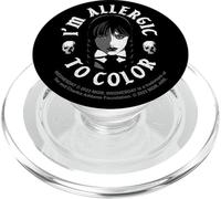 Wednesday I'm Allergic To Color Skull Shaded Portrait PopSockets PopGrip per MagSafe