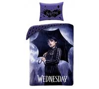 WEDNESDAY Mercoledi Addams PIOGGIA Set Letto COPRIPIUMINO 140x200cm Poliestere