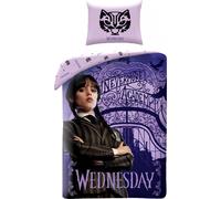 WEDNESDAY Mercoledi Addams Set Letto COPRIPIUMINO 140x200cm Cotone