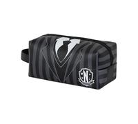 Wednesday Mercoledì Uniform-Borsa da Toilette da Viaggio Brick Plus, Nero, 25 x 12 cm