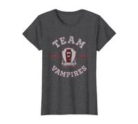 Wednesday Nevermore Academy Team Vampires Collegiate Maglietta, Donna, Grigio Scuro, 3XL