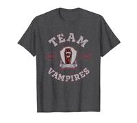 Wednesday Nevermore Academy Team Vampires Collegiate Maglietta, Uomo, Grigio Scuro, S