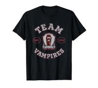 Wednesday Nevermore Academy Team Vampires Collegiate Maglietta, Uomo, Nero, 5XL