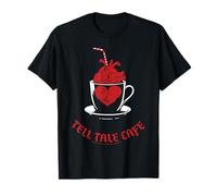Wednesday Season 2 Tell Tale Cafe Heart in Mug Logo Maglietta