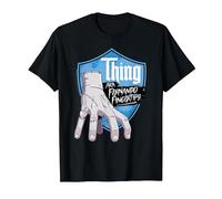 Wednesday Season 2 Thing AKA Fernando Fingertips Logo Maglietta, Uomo, Nero, 5XL