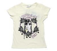 Wednesday T-Shirt Bambine e Ragazze, Stampa Gotica con Scritta Glitterata, 100% Cotone (IT, età, 6 Anni, Regular, Bianco)