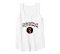 Wednesday Vampires Nevermore Academy College Chest Big Logo Canotta, Donna, Bianco, S