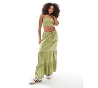 Wednesday's Girl - Top a fascia verde a righe in coordinato M