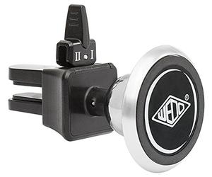 Wedo 06015054 Dock It magnetica supporto per Smartphone/Auto Fessura di ventilazione da Auto Premium, metallo Giunto sferico, spina rivestita in gomma argento/nero
