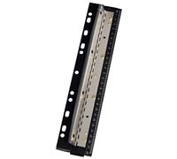 Wedo 0679401 Perforatore Tascabile con Righello in Metallo, 8 cm, 4 Fori, Nero