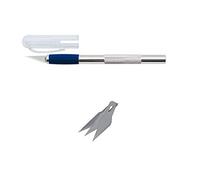 Wedo 078621 Cutter Bisturi con 3 Lame di Ricambio, Argento