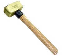 WEDO 1000g Martello da fabbro da ottone,Martello Muratore con Impugnatura Ergonomica legno,Martelli da carpentiere con manico in legno,lunghezza 320mm,per lavori di demolizione