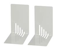Wedo 1021037 Reggilibri in Metallo, Stretti, 14 x 8,5 x 14 cm, Grigio