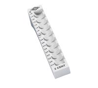 Wedo 160700237 Münzrille 0.02 Euro 2 Cent Plastic for 90 Coins with Tags 18 x 4.