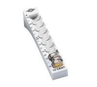 Wedo 160701037 Münzrille 0.10 Euro 10 Cent Plastic for 75 Coins with Tags 18 x 4