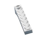 Wedo 160710037 Münzrille 1 Euro Plastic for 65 Coins with Markers. 180 x 45 x 35