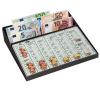 Wedo 160958049 Coin Tray with Note Compartment and Fixed Coin Slots 27.0 x 25.5