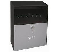 Wedo 17038112 Posacenere a Muro con Tettuccio, Grigio/Nero