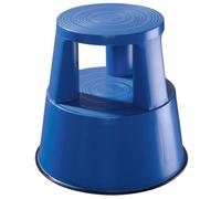 Wedo 212201 Sgabello in plastica su rotelle, altezza 43 cm, portata 150 kg, blu