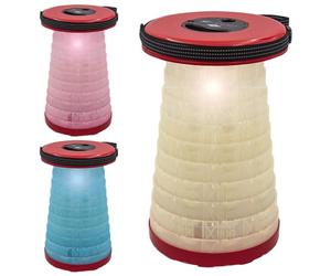 Wedo 2126102 Sgabello Telescopico con Illuminazione a LED Sittoglow, Tüv & Gs, 1.28 Kg, Rosso