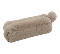 Wedo 24274007 Astuccio Fluffy con Ciondolo Palla di Pelo, con Fodera Interna, Marrone Chiaro
