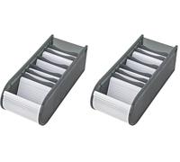 WEDO 2508012 Schedario, Grigio (Confezione da 2)